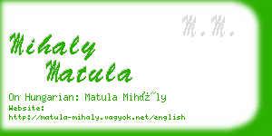 mihaly matula business card